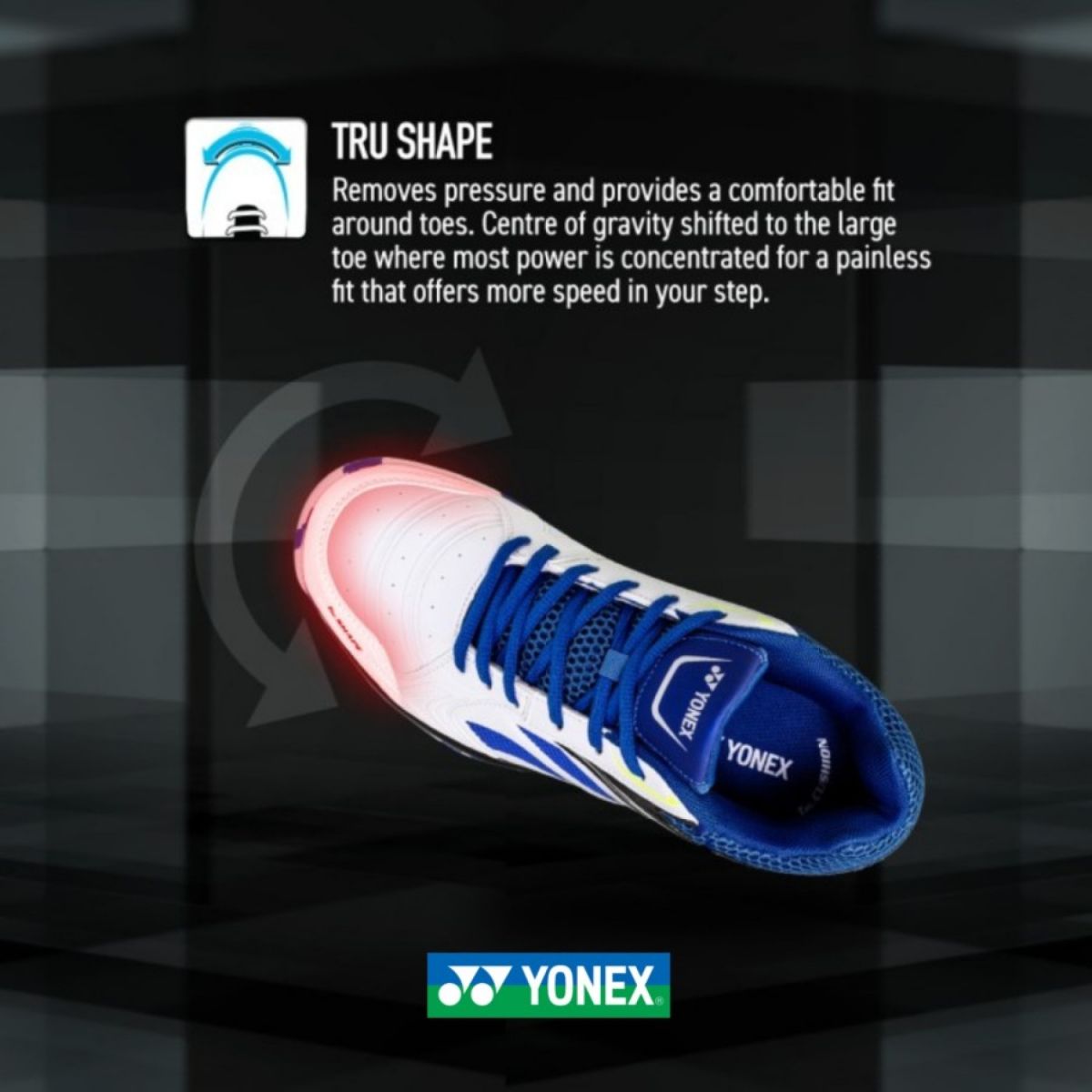 Công nghệ TRU SHAPE của Giày cầu lông Yonex Skill 5